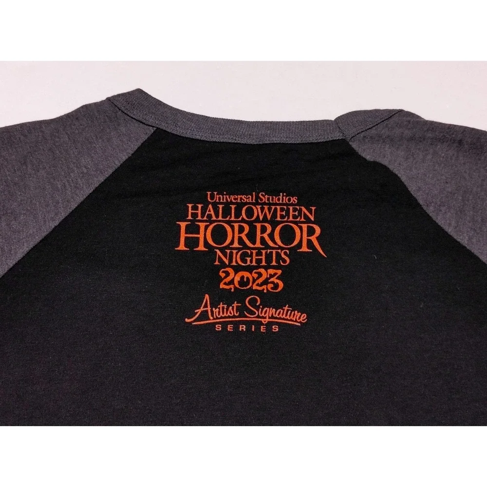 UNIVERSAL Halloween Horror Knights Chucky‎ Raglan Shirt 2023 Artist XL ~ New